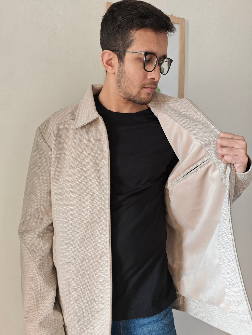 Modern Textured Zip Jacket