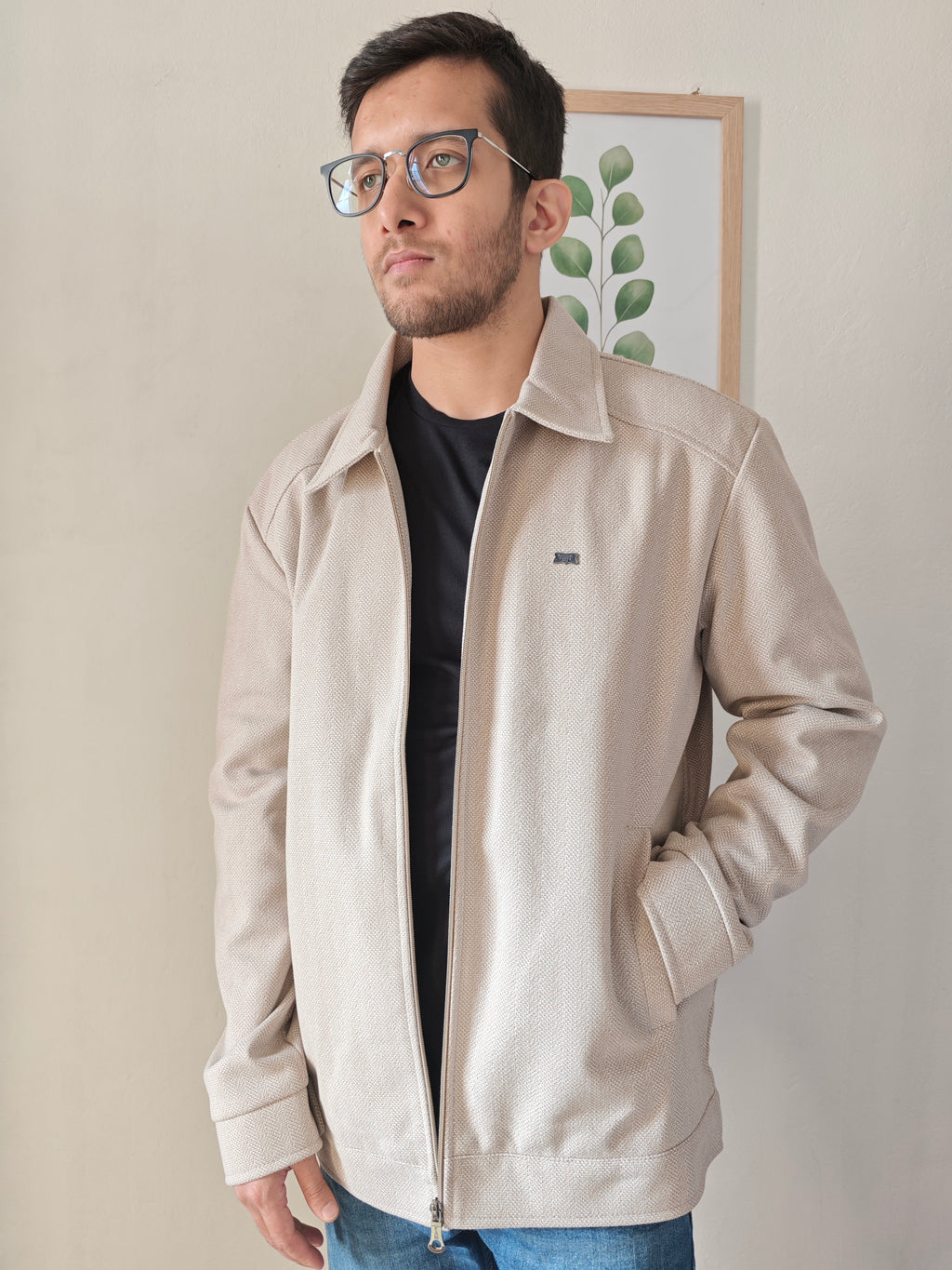 Modern Textured Zip Jacket