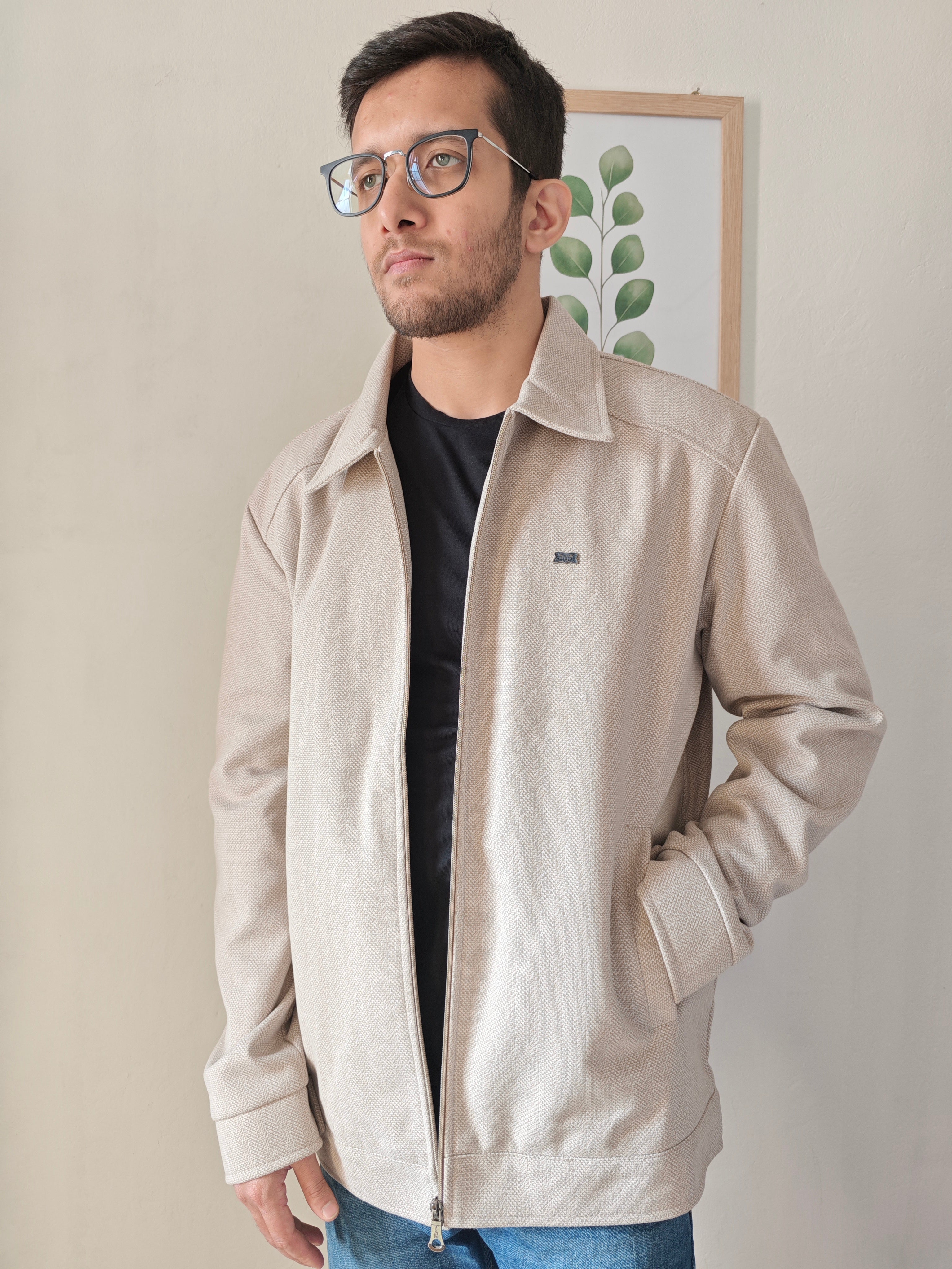 Modern Textured Zip Jacket