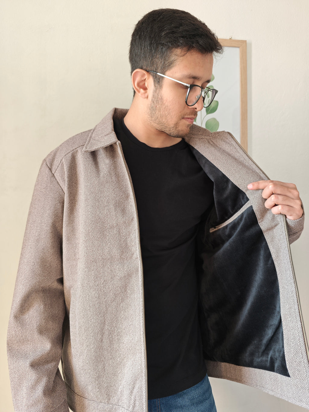 Modern Textured Zip Jacket