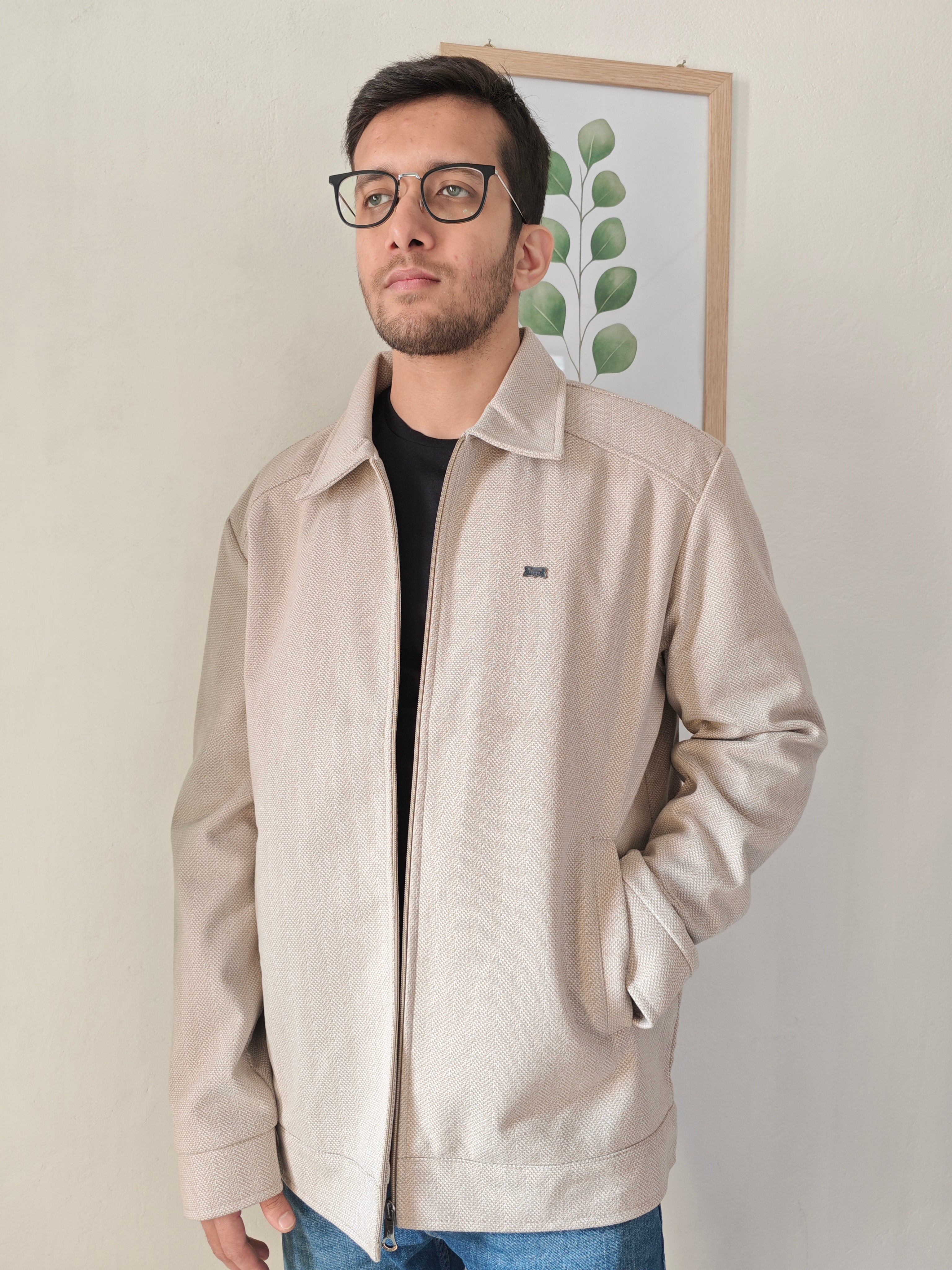 Modern Textured Zip Jacket